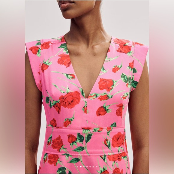 NWT ME+EM Cotton Sateen Rose Print Maxi - Picture 7 of 14